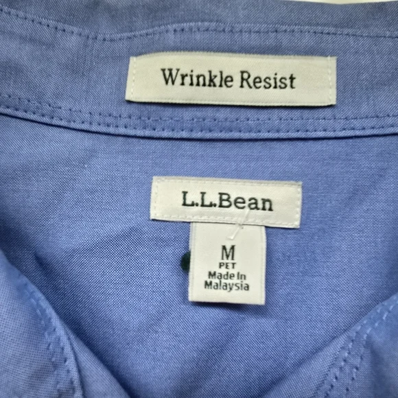 L.l. Bean Weinkle Free Oxford Shirt Sz. Medium Petite - Picture 6 of 7